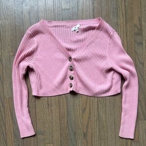 BP Nordstrom Pink Cropped Cardigan